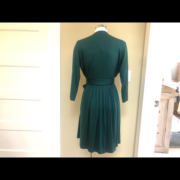 DNKY Emerald Green Jersey Wrap Dress - Picture 6 of 7